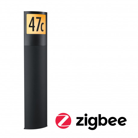 Borne lumineuse extérieur 230V Padea ZB IP44 2200-3000K 10W détecteur mouv anthr