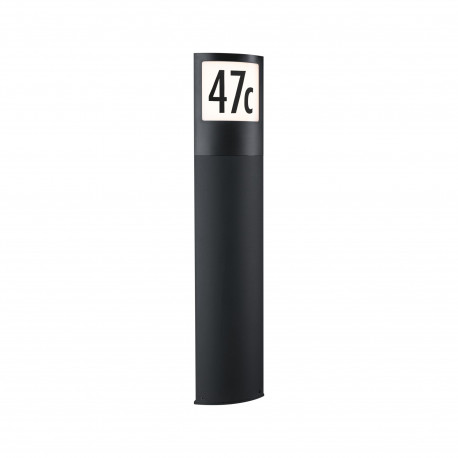 Borne lumineuse ext 230V Padea 3000K Détecteur de mvt IP44 10W anthracite