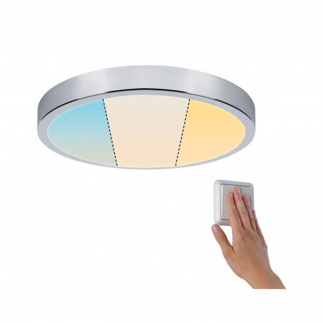 WallCeiling FR Aviar IP44 LED _W White Switch 360mm Chrome 230V synthétique