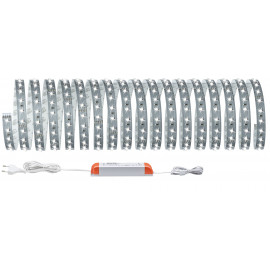 Kit de base ruban lumineux MaxLED 500 Paulmann - 10m - 6500K - 50W - Argent