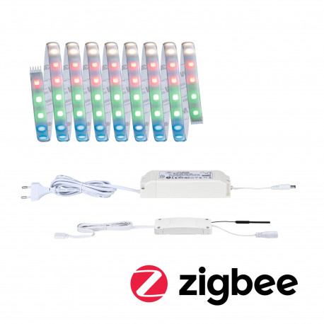 Kit de base MaxLED 500 3m Zigbee RGBW Protect Cover IP44 27W 24V 60VA Argent