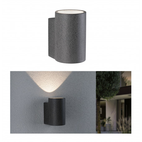 Applique 230V extérieur Concrea 6,8W IP65 black 3000K Sandstone Cement