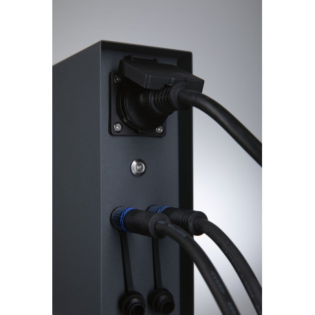 Paulmann 94701 Plug & Shine Außenleuchte Zubehör Steckdosensäule Rio Mit Dämmerungssensor IP44 Anthrazit Anschlüsse 2x 230V 2x Plug & Shine 24V