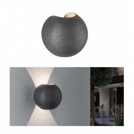 Applique ext Concrea 230V 2x5,5W IP65 bl 3000K Sandstone Cement