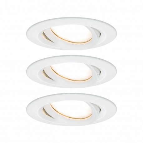 Spots encastrés Nova Plus Coin Paulmann - 3x6W - Orientable - Gradable - Blanc - IP65