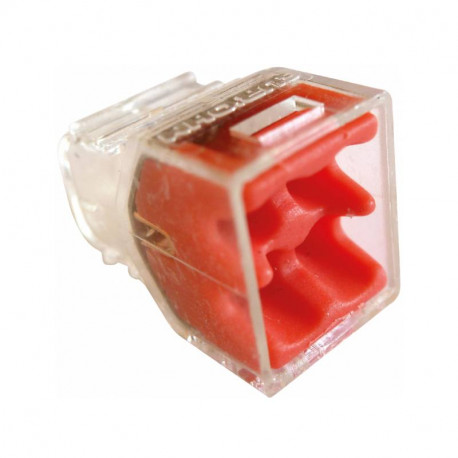 Boîte de 2500 bornes de connexion rapide - 4 entrées - Rouge