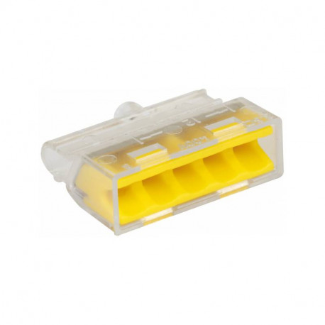 Boîte de 2500 bornes de connexion rapide - 5 entrées - Jaune