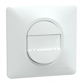Bouton poussoir 1 touche 10AX Ovalis Schneider Electric - 250V - Bornes automatiques - Blanc - Complet - Avec porte-étiquettes