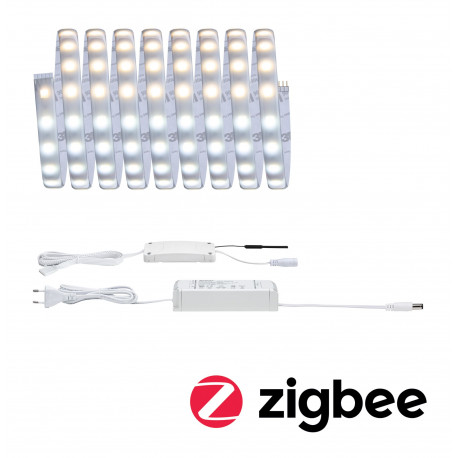 MaxLED 500 Basisset 3m Zigbee TunW Protect Cover IP44 17W 230/24V argent