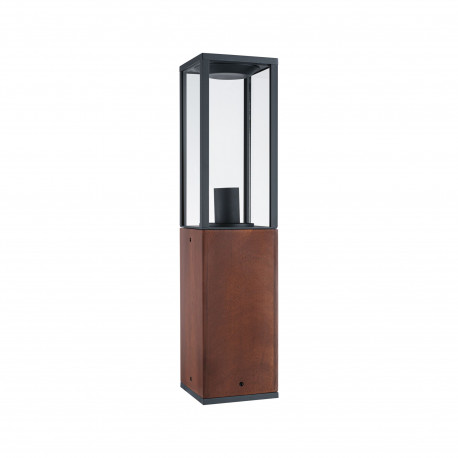 Borne lumineuse extérieure Timba 60 Paulmann - E27 - 60W max - H.600mm - IP44 - Bois/Métal