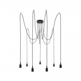 Suspension araignée Neordic Ketil Paulmann - E27 - 7x60W max - 230V - Noir