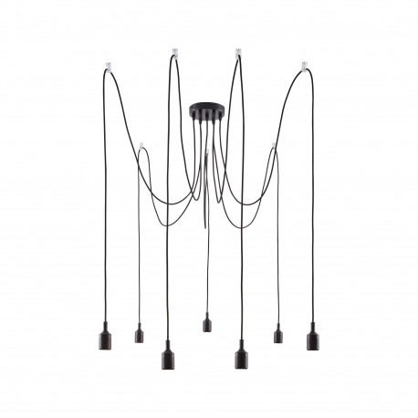 Suspension araignée Neordic Ketil Paulmann - E27 - 7x60W max - 230V - Noir