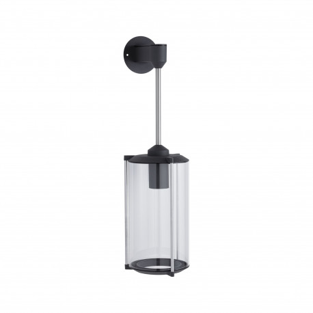 Applique murale extérieure Klassik Paulmann - Modèle long - E27 - 60W max - IP44 - Verre clair/Gris - Dimmable