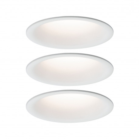 Kit enc Cymbal Coin fixe gra non ébloui LED 3x6,3W/430lm 230V 2700K blanc dépoli