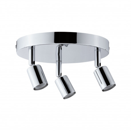 Spot 3 flammes Carolina Paulmann - Orientable - IP44 - 3x10W max - GU10 - Chrome - Sans ampoule