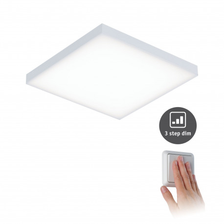 Pann. LED WallCeilingVelora gra 225x 225mm 12W Blanc dépoli 230V Métal