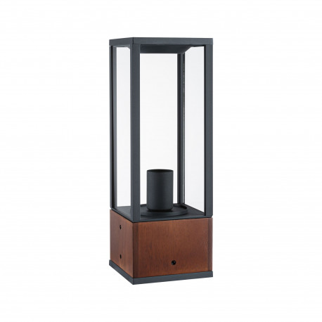 Borne lumineuse extérieure Timba 40 Paulmann - E27 - 60W max - H. 400mm - IP44 - Bois/Métal