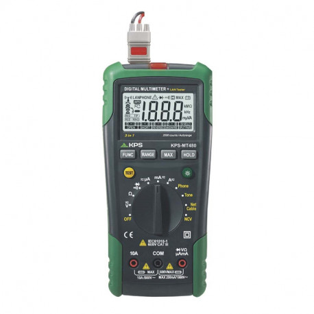 Multimètre numérique MT480 KPS - Avec testeur LAN