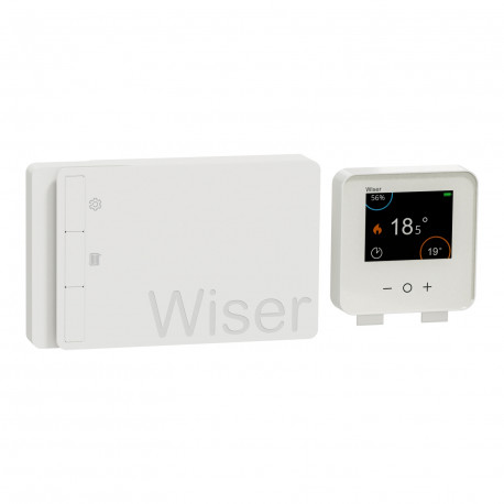 Kit thermostat connecté pour chaudière 2ème génération Wiser Schneider Electric - Commande On/Of ou Opentherm