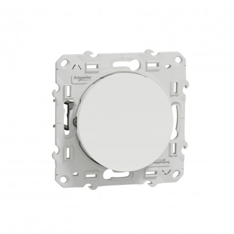 Permutateur 1 touche Odace Schneider Electric - 10A - Blanc - Avec griffes montées