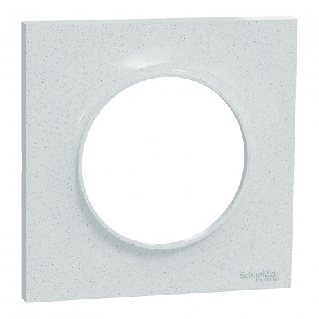 Plaque de finition 1 poste Odace Styl Schneider Electric - IP21 D - Blanc - Recyclé