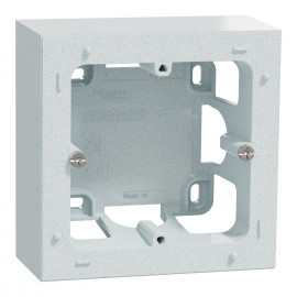 Boîte pour montage en saillie Odace Styl Schneider Electric - 1 poste - Blanc - Recyclé