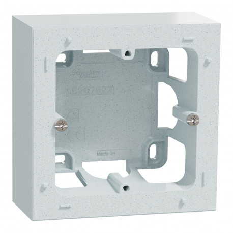 Boîte pour montage en saillie Odace Styl Schneider Electric - 1 poste - Blanc - Recyclé
