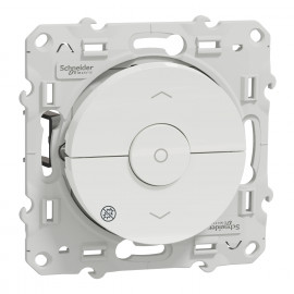 Interrupteur pour volet roulant Odace Schneider Electric - 3 touches - 6A - Blanc - Antibactérien
