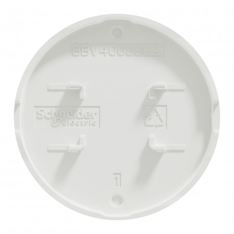 Enjoliveur simple pour VV et poussoir Odace Schneider Electric - Blanc - Antibactérien