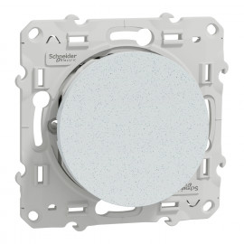 Va-et-vient Odace Schneider Electric - 10A - Blanc granité - Recyclé - Fixation par vis