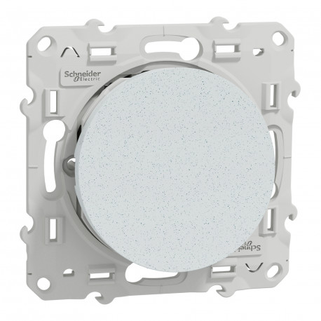 Va-et-vient Odace Schneider Electric - 10A - Blanc granité - Recyclé - Fixation par vis