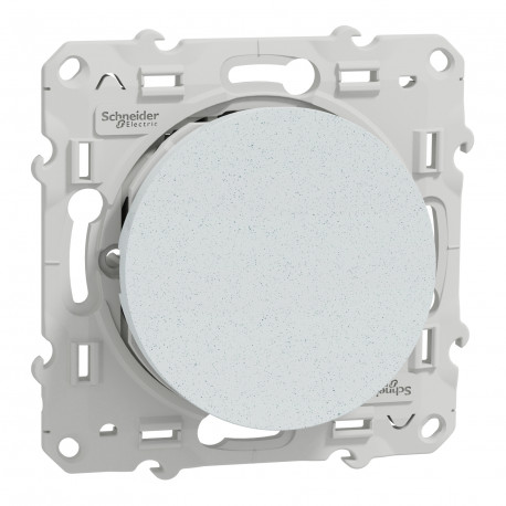 Bouton poussoir 1 touche Odace Schneider Electric - 10A - Blanc granité - Recyclé