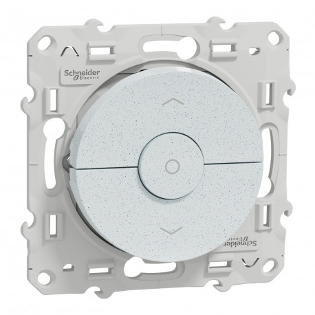 Interrupteur pour volet roulant Odace Schneider Electric - 3 touches - 6A - Blanc granité - Recyclé