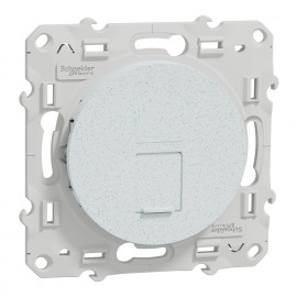 Prise multimédia RJ45 Odace Schneider Electric - Grade 3 - cat. 6 STP - Blanc granité - Recyclé