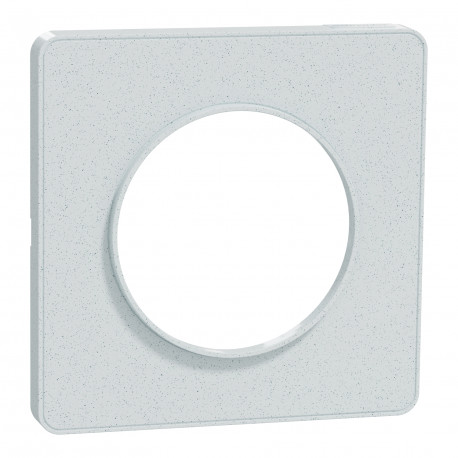 Plaque de finition 1 poste Odace Touch Schneider Electric - IP21 D - Blanc - Recyclé