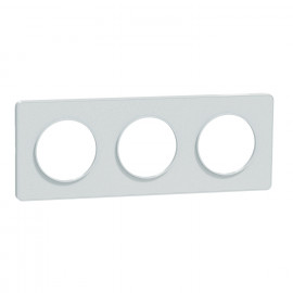 Plaque de finition 3 postes Odace Touch Schneider Electric - Vertical/ Horizontal - 71mm - Blanc - Recyclé