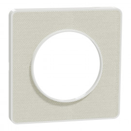 Plaque de finition 1 poste Kvadrat Odace Touch Schneider Electric - Craie/ blanc