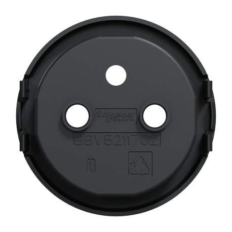 Enjoliveur simple pour prise 2P+T Odace Schneider Electric - Anthracite
