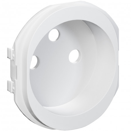 Enjoliveur 2 Pôles + T Avec Volet étanche Blanc – Pour Luminaire Arnould Club