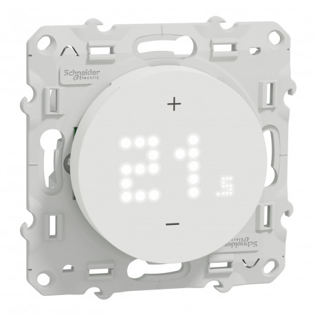 Thermostat connecté filaire Wiser Odace Schneider Electric - Génération 2 - 2A - Encastré - Blanc