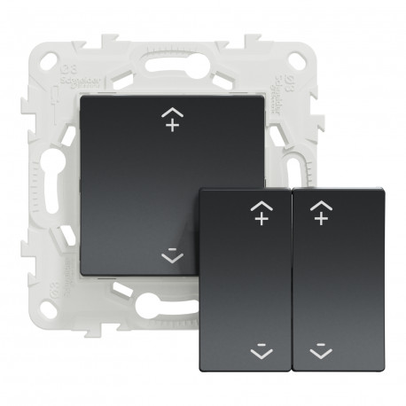 Commande centralisée Wiser Unica Schneider Electric - Génération 2 - Sans fil - 2 ou 4 BP - Zigbee - Anthracite