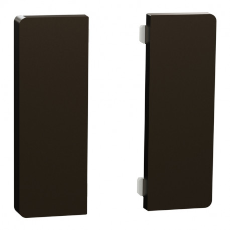 Enjoliveur 2 touches médianes D-Life Schneider Electric - SpaceLogic KNX - Etiquette dynamique - Mocca