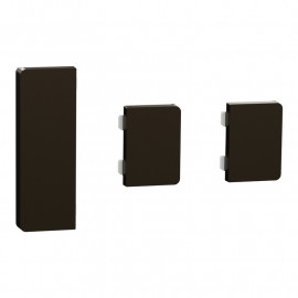 Enjoliveur 1 touche médiane + 2 petites touches D-Life Schneider Electric - SpaceLogic KNX - Etiquette dynamique - Mocca