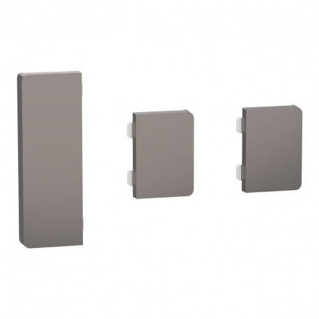 Enjoliveur 1 touche médiane + 2 petites touches D-Life Schneider Electric - SpaceLogic KNX - Etiquette dynamique - Nickel