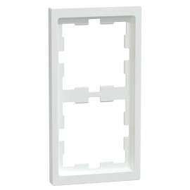 Plaque de finition D-Life Schneider Electric - 2 postes - Blanc lotus
