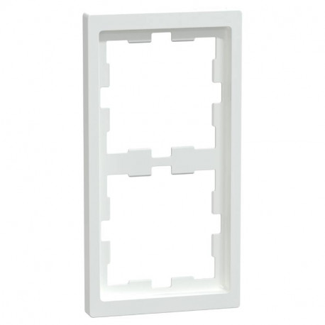 Plaque de finition D-Life Schneider Electric - 2 postes - Blanc lotus
