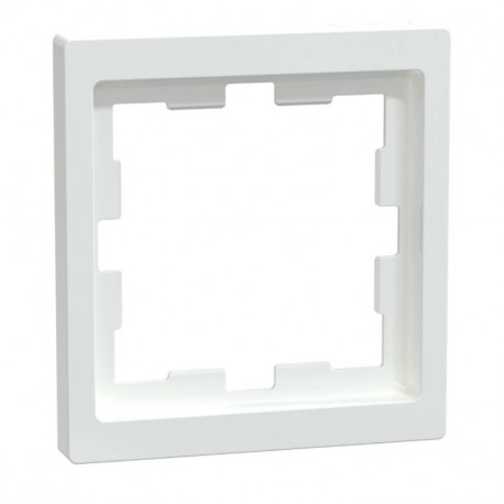 Plaque de finition D-Life Schneider Electric - 1 poste - Blanc lotus