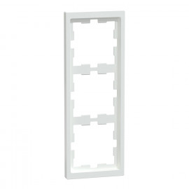 Plaque de finition D-Life Schneider Electric - 3 postes - Blanc lotus