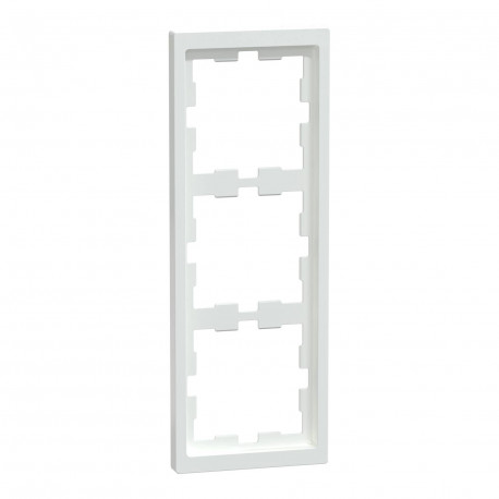 Plaque de finition D-Life Schneider Electric - 3 postes - Blanc lotus