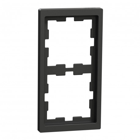 Plaque de finition D-Life Schneider Electric - 2 postes - Anthracite